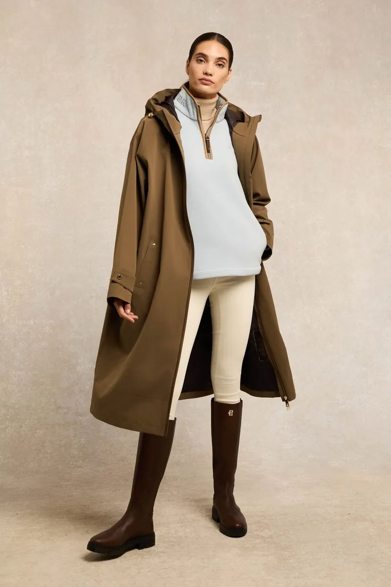 Holland Cooper Country Fleece Quarter Zip in Pale Blue-8