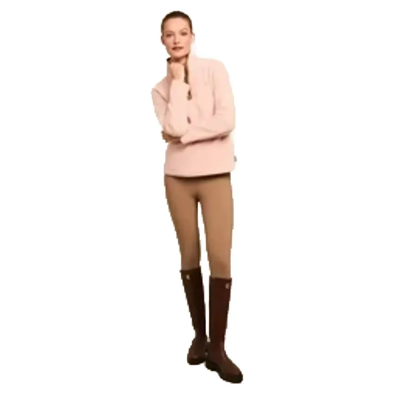 Holland Cooper Country Fleece Quarter Zip in Soft Pink-1