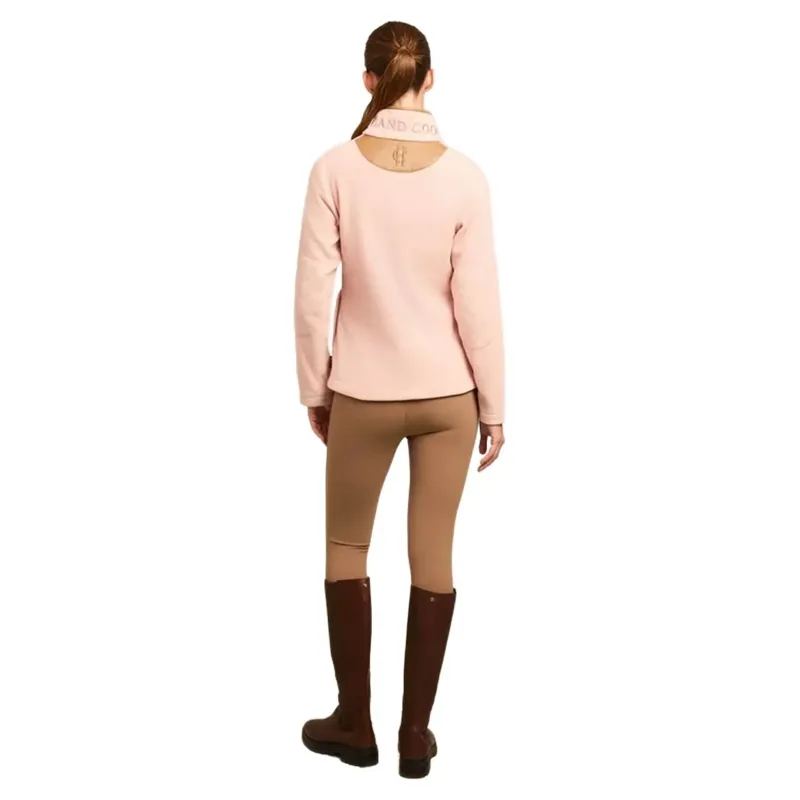 Holland Cooper Country Fleece Quarter Zip in Soft Pink-2