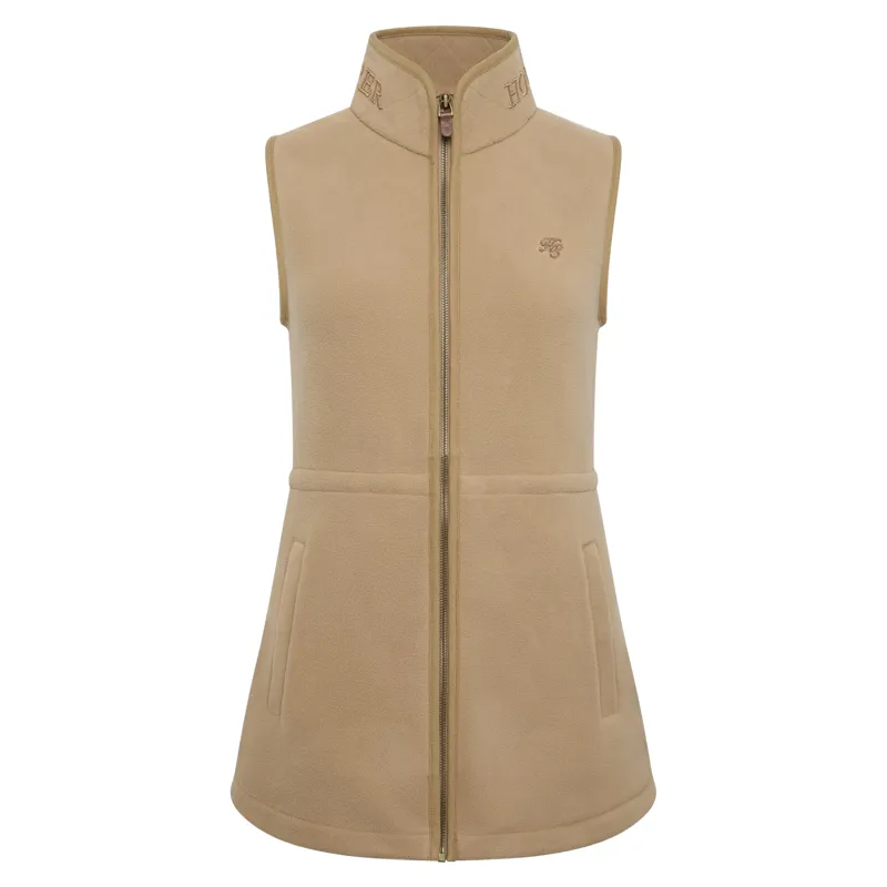Holland Cooper Country Longline Fleece Gilet in Sand