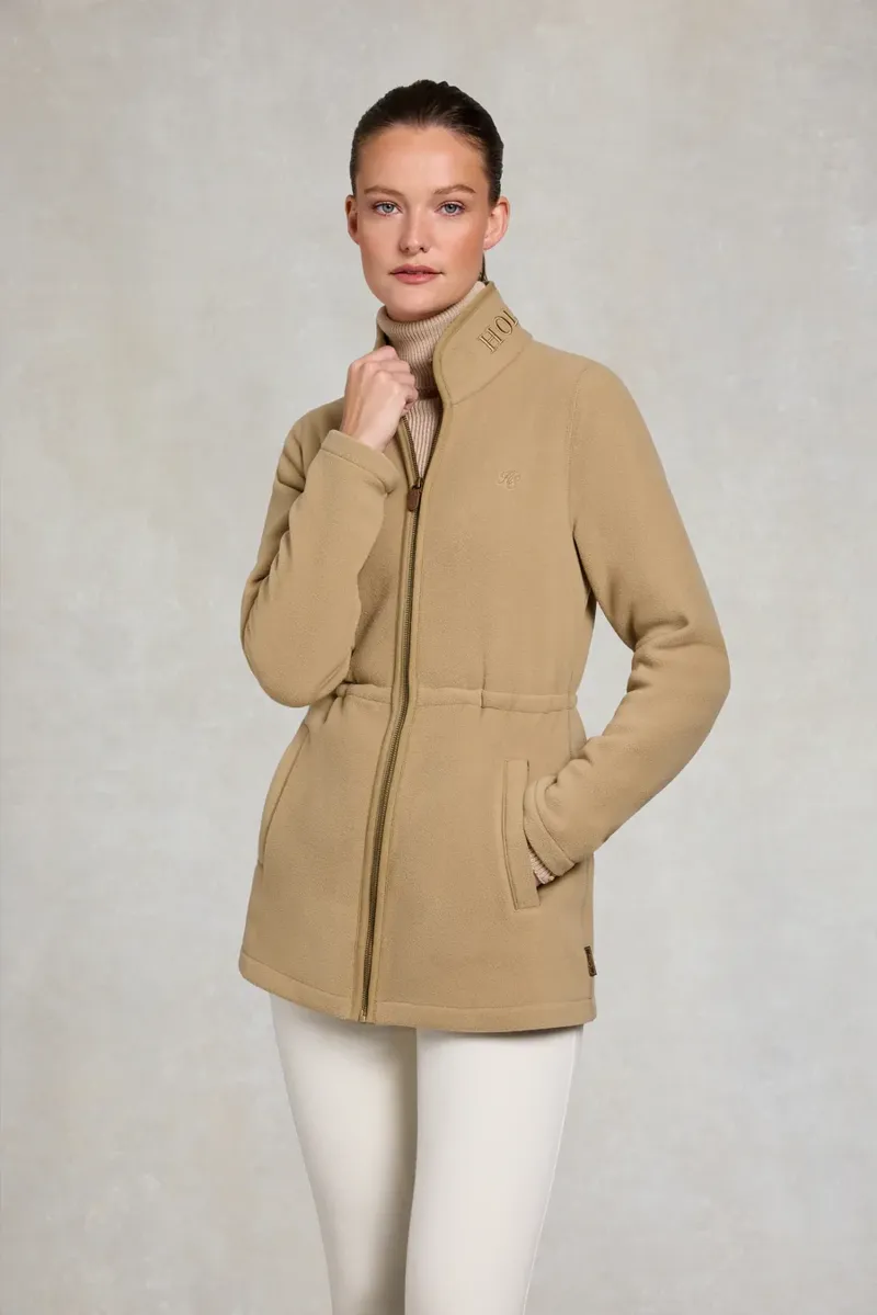 Holland Cooper Country Longline Fleece in Sand-2