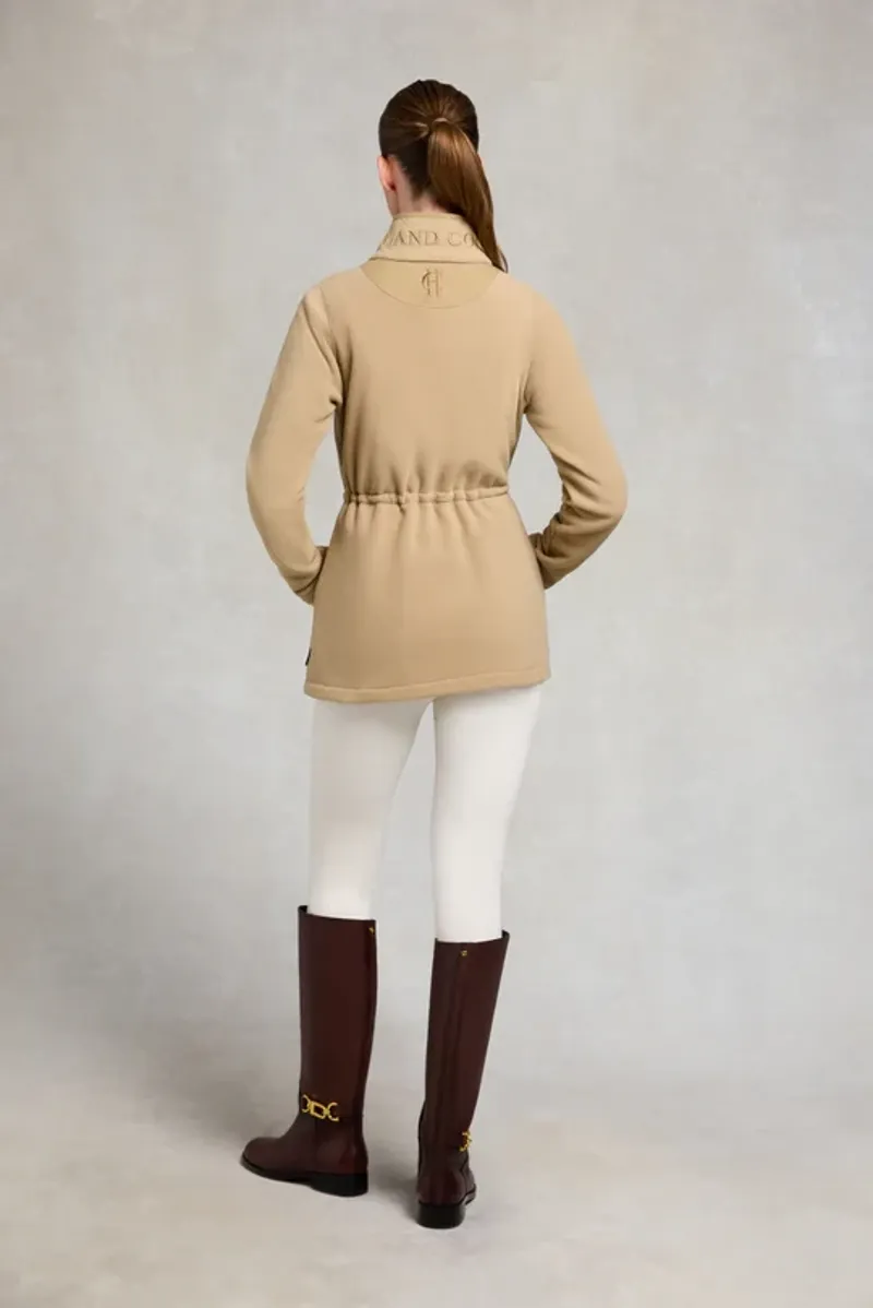 Holland Cooper Country Longline Fleece in Sand-5