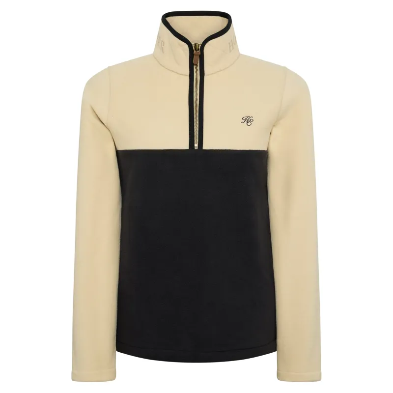 Holland Cooper Country Quarter Zip Jacket in Ecru Navy