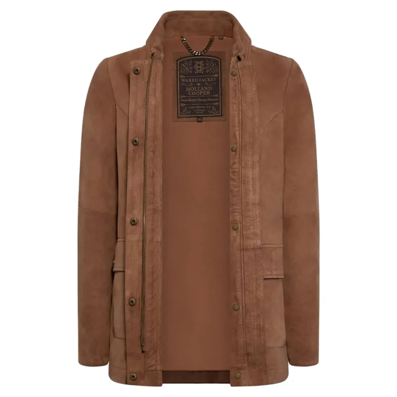Holland Cooper Country Suede Jacket in Cognac-1