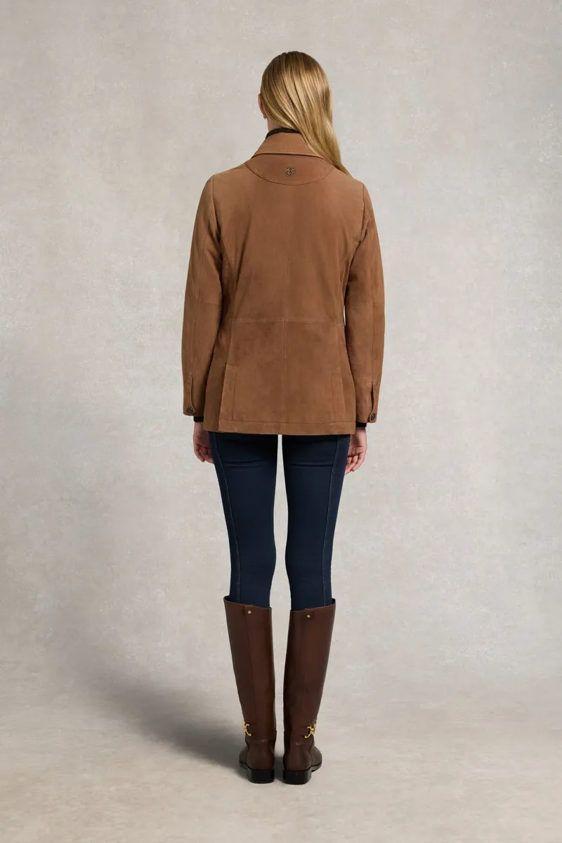 Holland Cooper Country Suede Jacket in Cognac-10