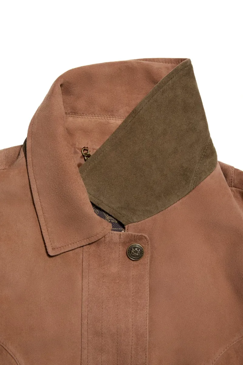 Holland Cooper Country Suede Jacket in Cognac-2