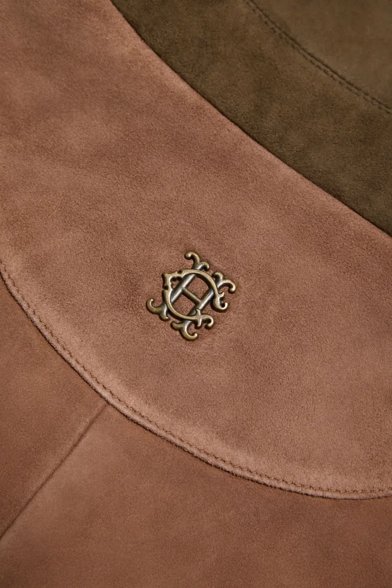 Holland Cooper Country Suede Jacket in Cognac-3