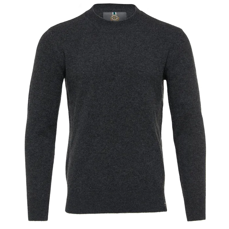 Holland Cooper Byron Crew Neck Knit Charcoal