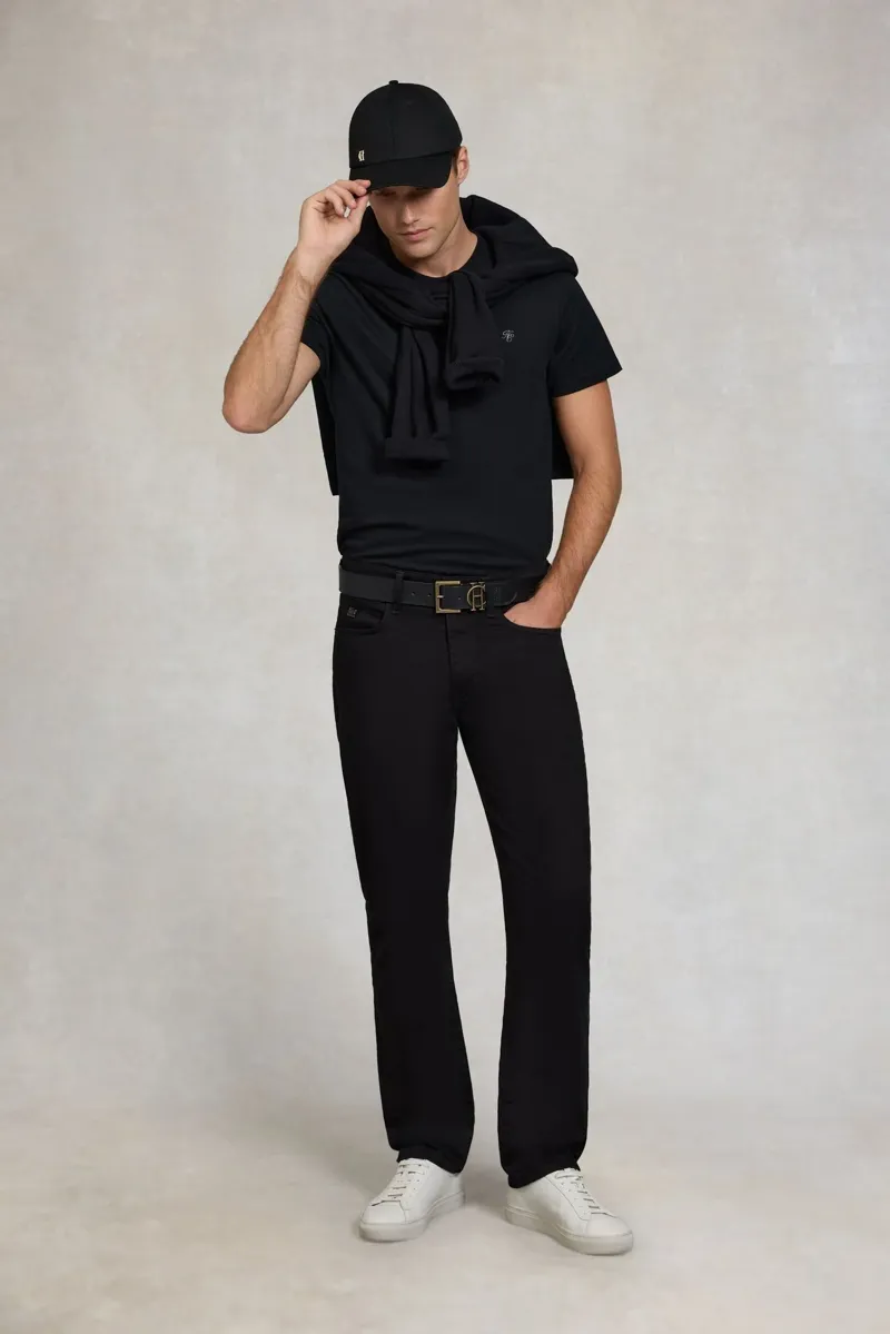 Holland Cooper Crew Neck Men's T-Shirt in Black-6