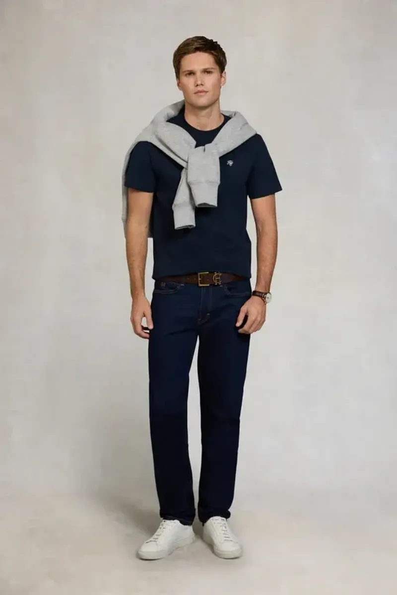 Holland Cooper Crew Neck Men's T-Shirt in Ink Navy-1