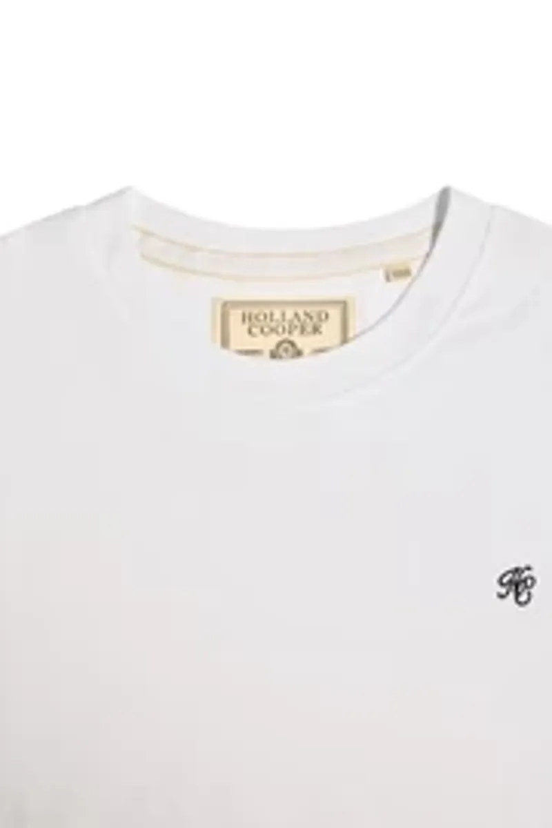 Holland Cooper Crew Neck Men's T-Shirt in White-4