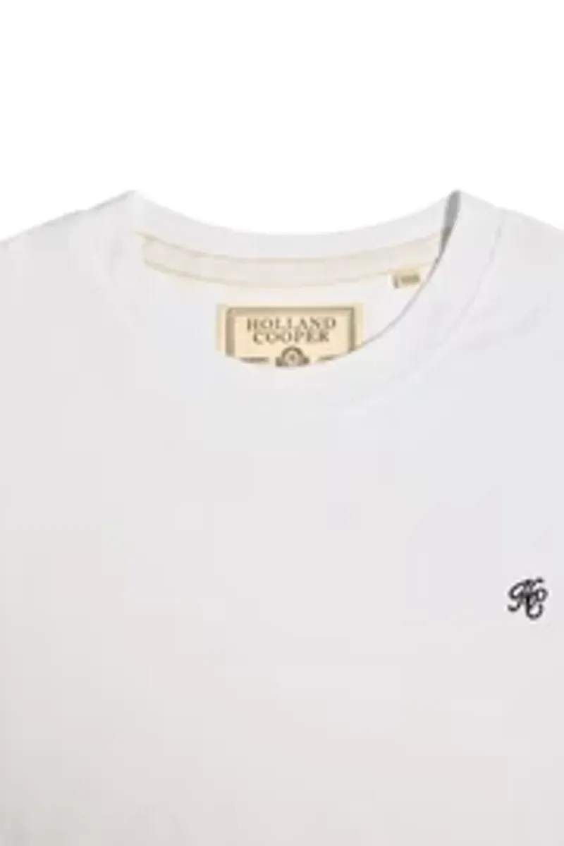 Holland Cooper Crew Neck Men's T-Shirt in White-4