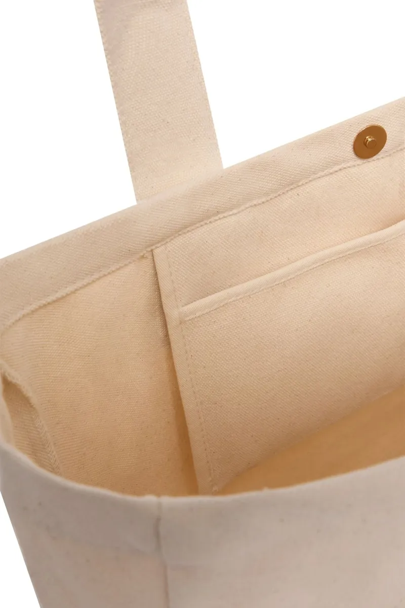 Holland Cooper Essential Tote Bag in Ecru/Racing Green-3