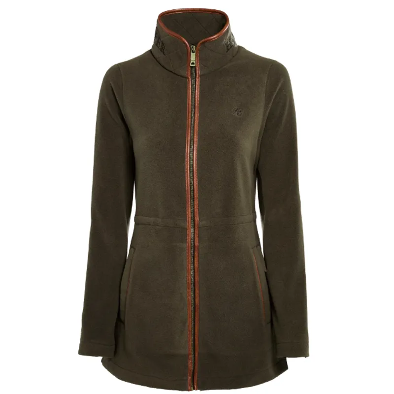Holland Cooper Country Fleece Longline Jacket Khaki