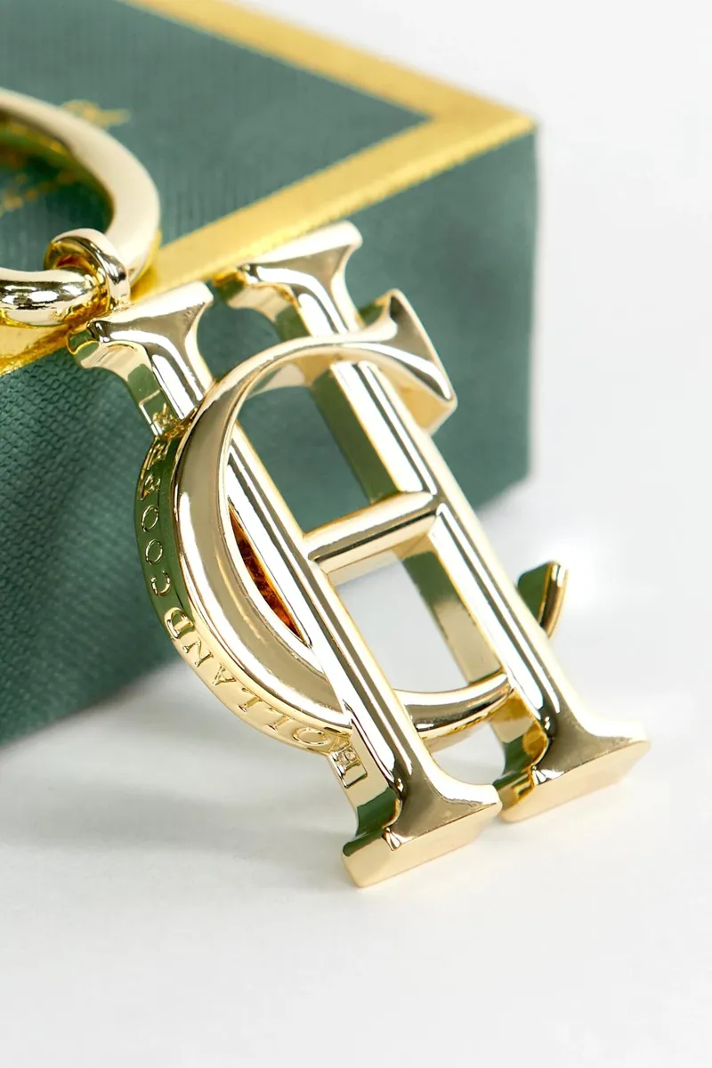 Holland Cooper HC Key Ring in Gold-4