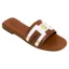 Holland Cooper Heraldic Monogram Slides in Natural Tan