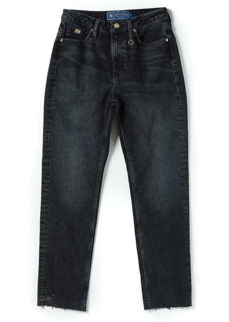 Holland Cooper High Rise Slim Jean Black Wash-2