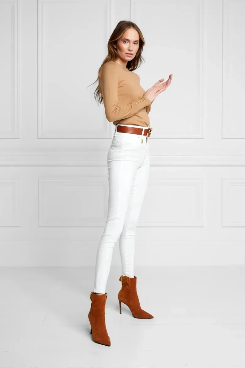Holland Cooper Jodhpur Jean in Optic White-2