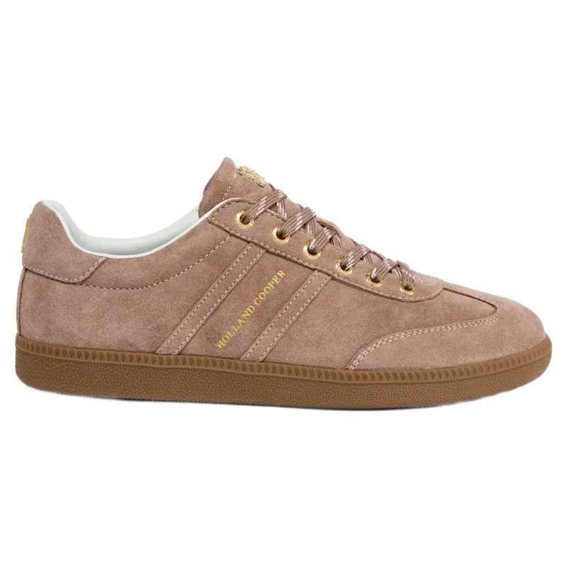 Holland Cooper Knightsbridge Court Trainer in Taupe Suede