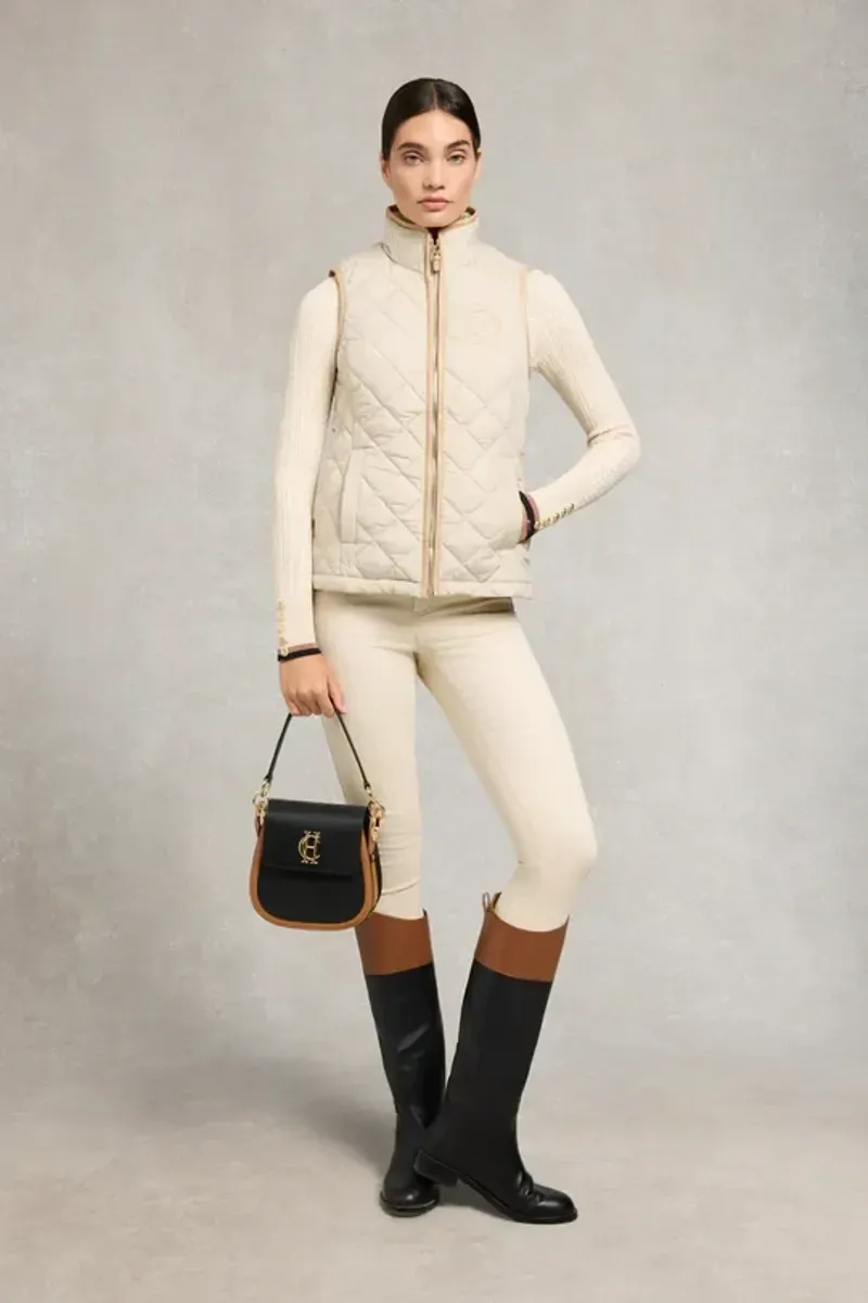 Holland Cooper Lightweight Country Gilet in Barley-3