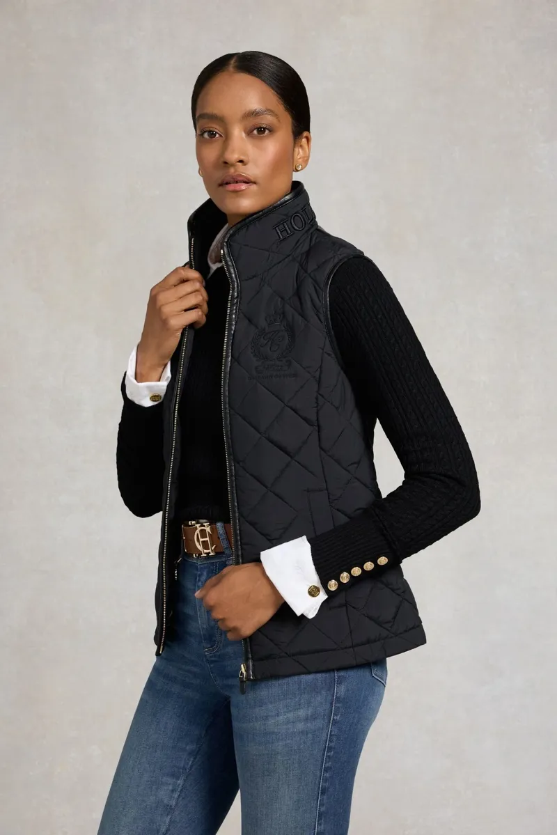 Holland Cooper Lightweight Country Gilet in Black-7