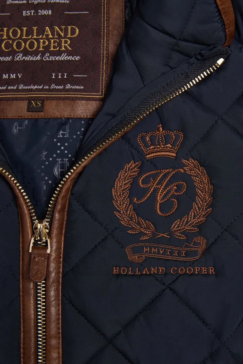 Holland Cooper Lightweight Country Jacket in Ink Navy Blue-3