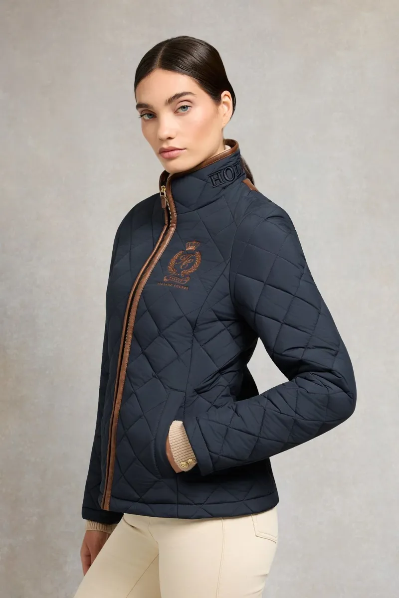 Holland Cooper Lightweight Country Jacket in Ink Navy Blue-5