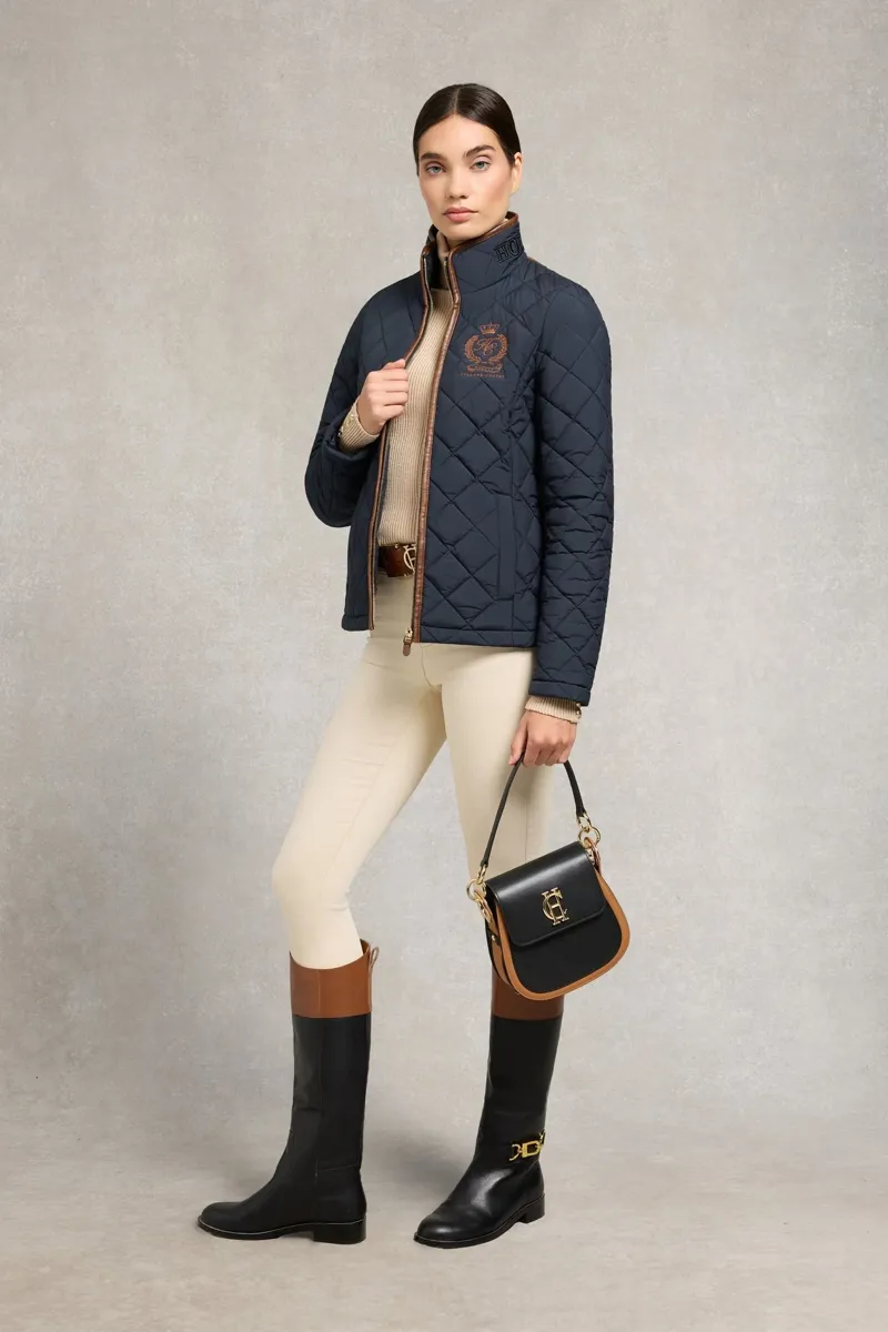 Holland Cooper Lightweight Country Jacket in Ink Navy Blue-6