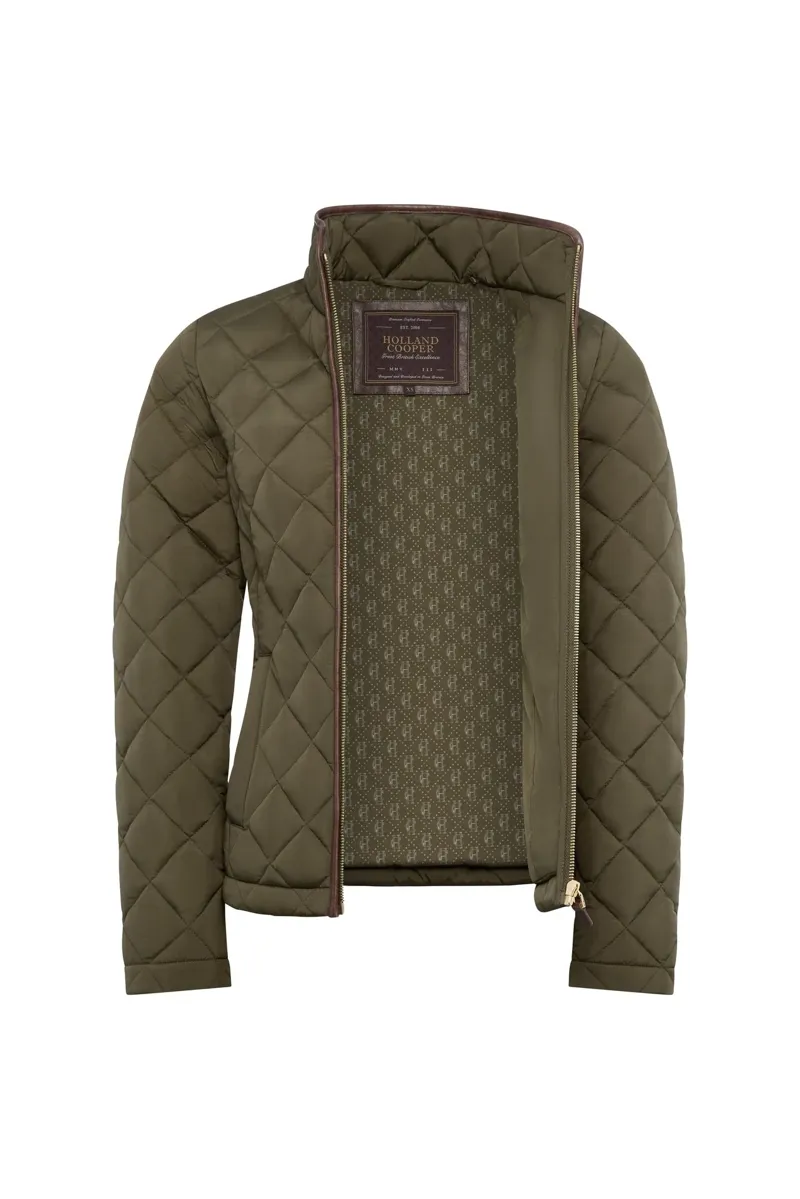 Holland Cooper Lightweight Country Jacket in Khaki Green-1