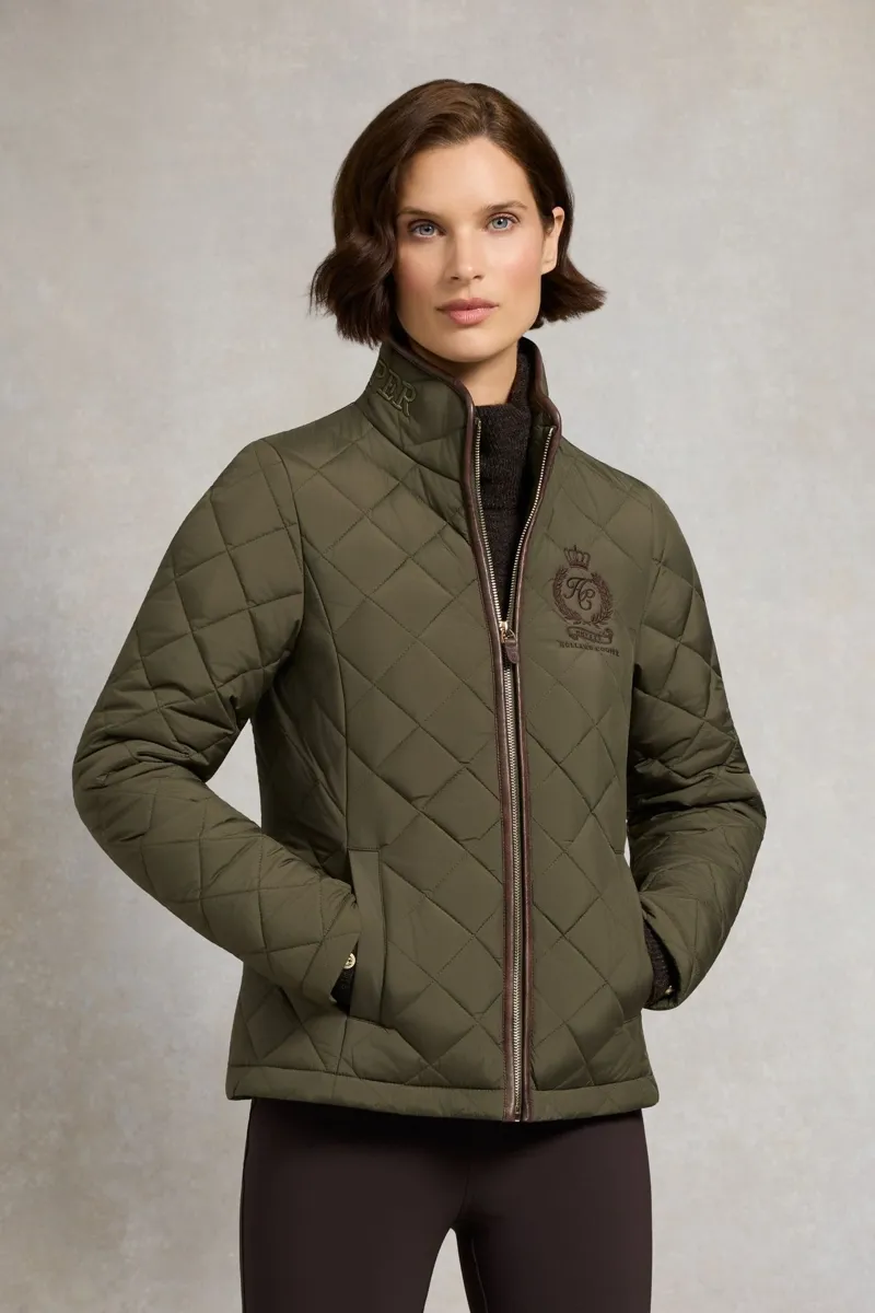 Holland Cooper Lightweight Country Jacket in Khaki Green-5