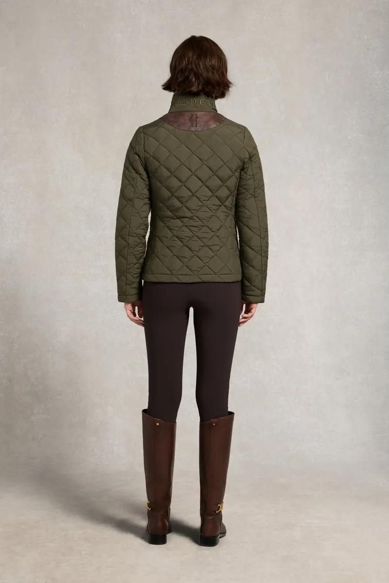 Holland Cooper Lightweight Country Jacket in Khaki Green-6