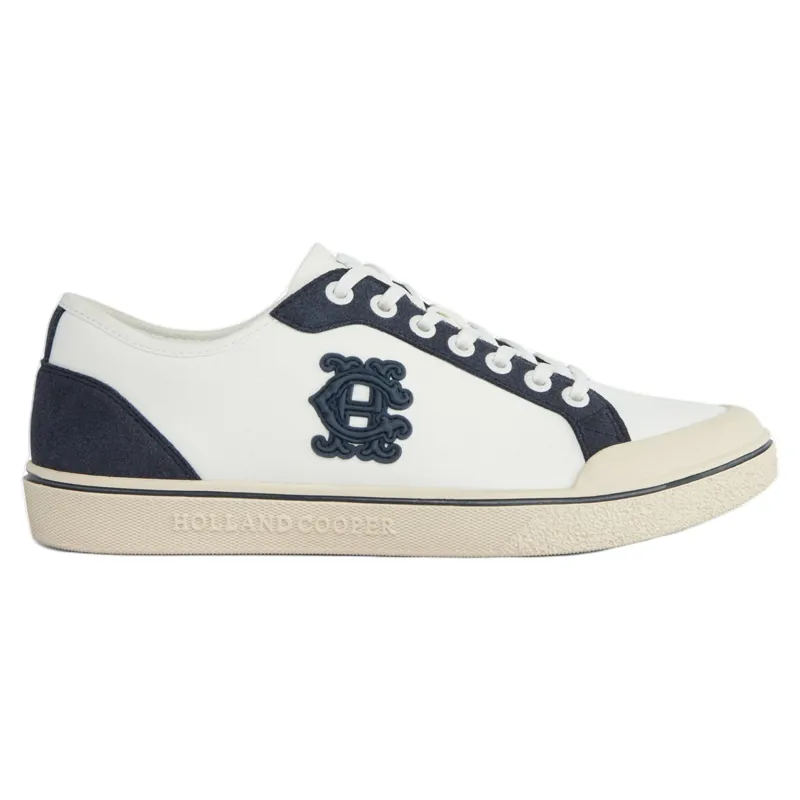 Holland Cooper Mayfair Court Trainer in Off White Navy