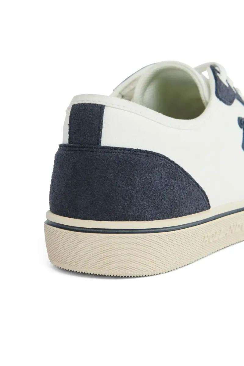 Holland Cooper Mayfair Court Trainer in Off White Navy-5