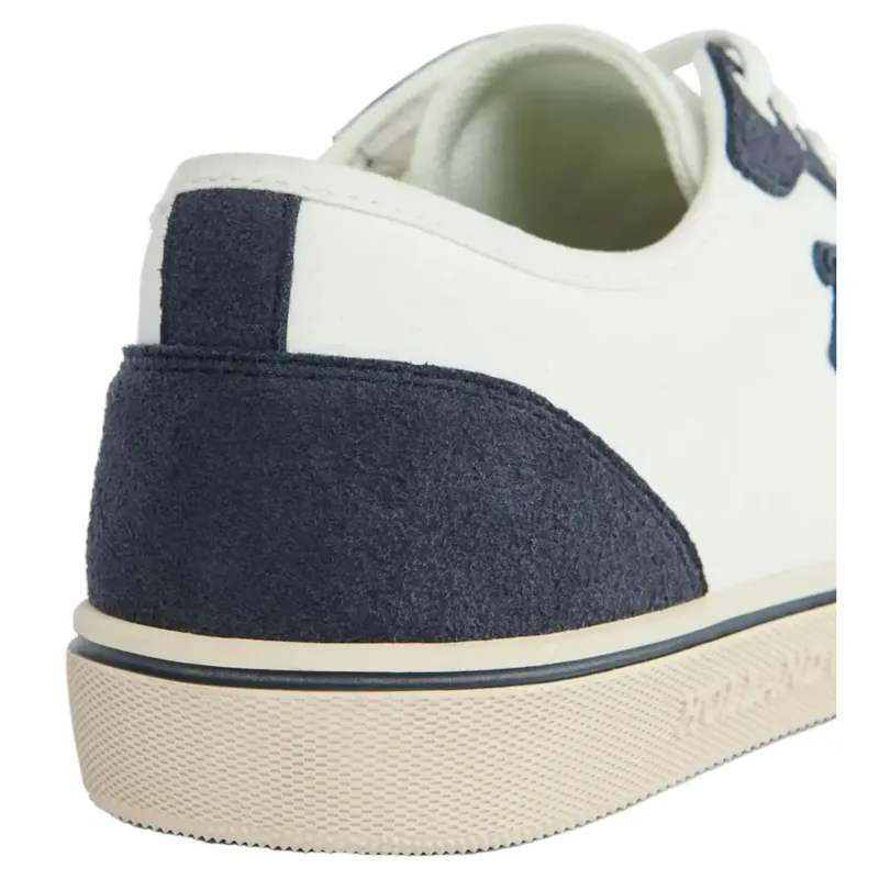 Holland Cooper Mayfair Court Trainers in Off White Navy-5
