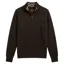 Holland Cooper Men's Fine Quarter Zip Knit in Chocolate