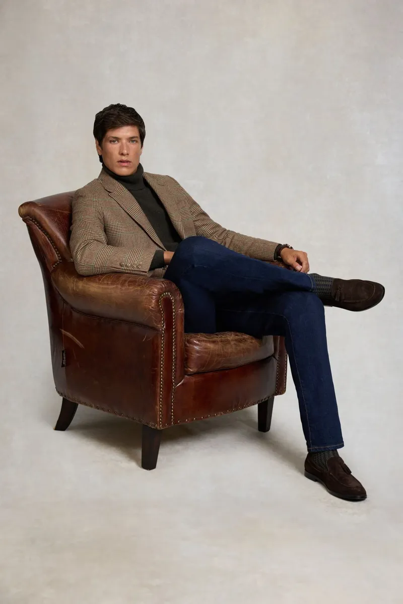 Holland Cooper Men's Suede Tassel Loafer in Chocolate-5