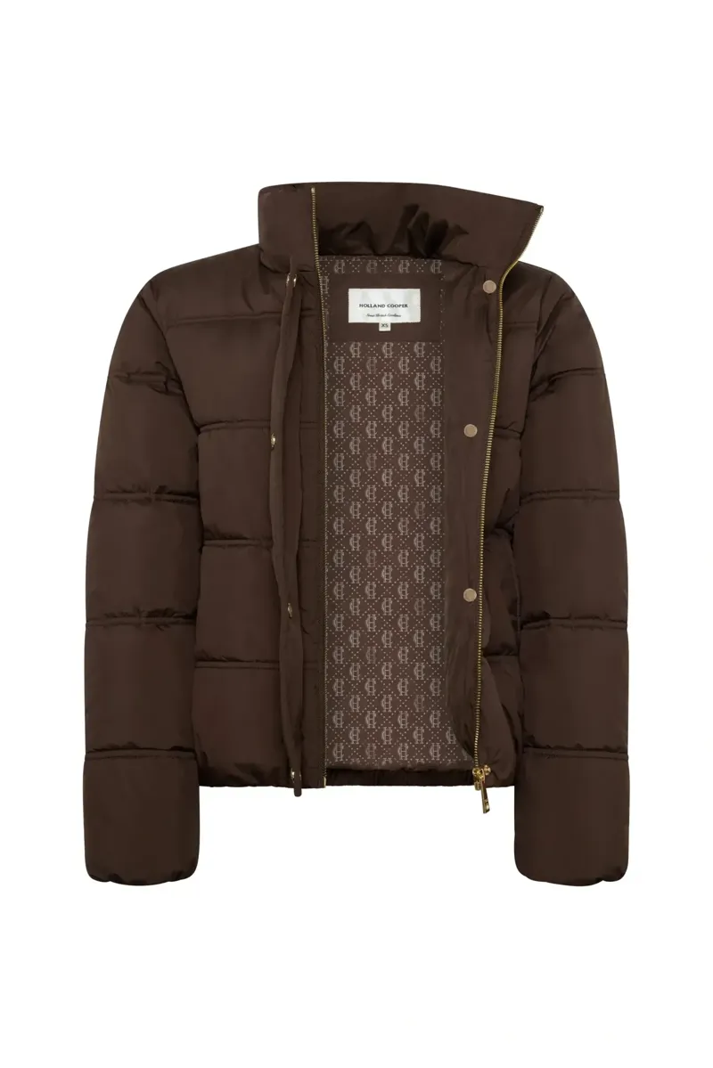 Holland Cooper Milton Padded Jacket in Chocolate-1