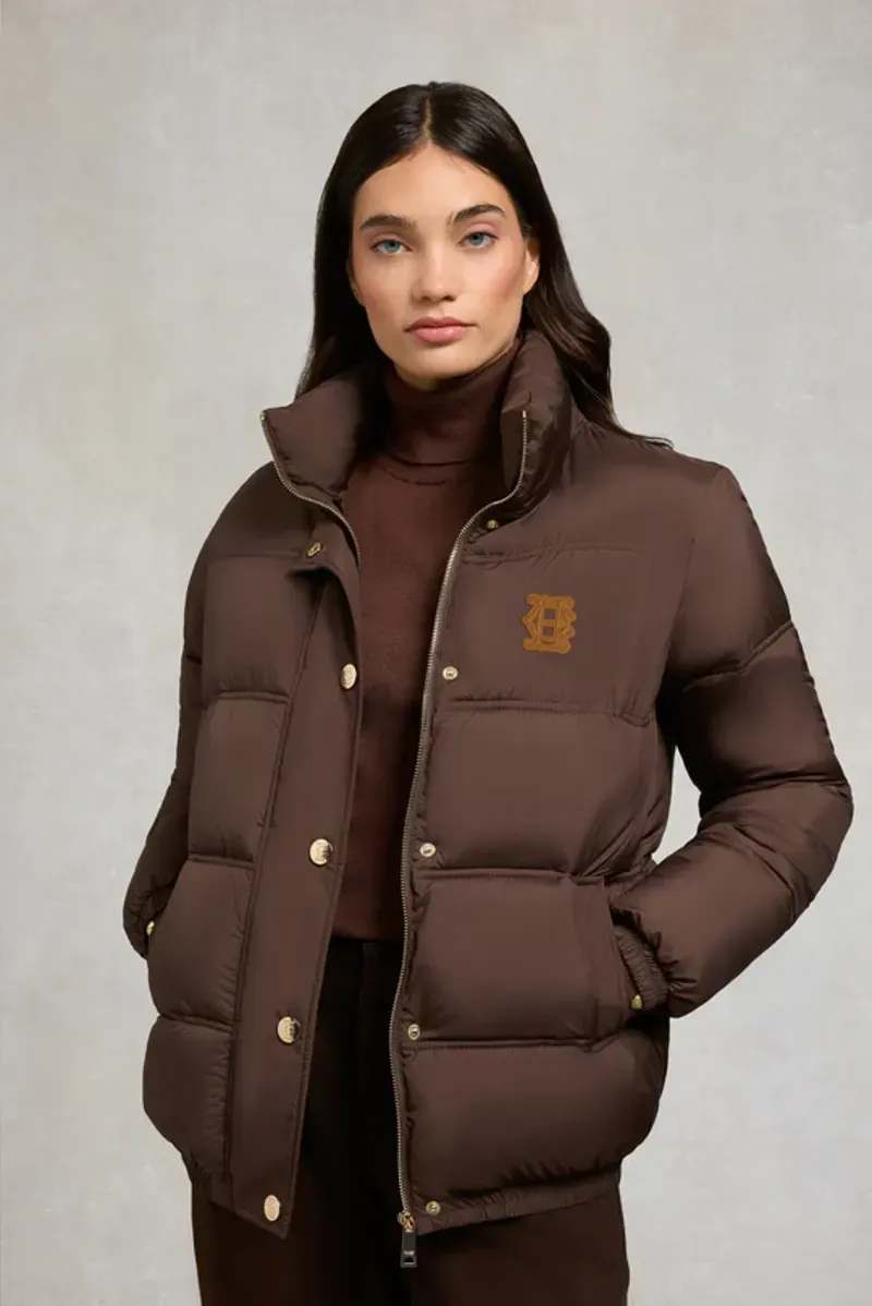 Holland Cooper Milton Padded Jacket in Chocolate-2