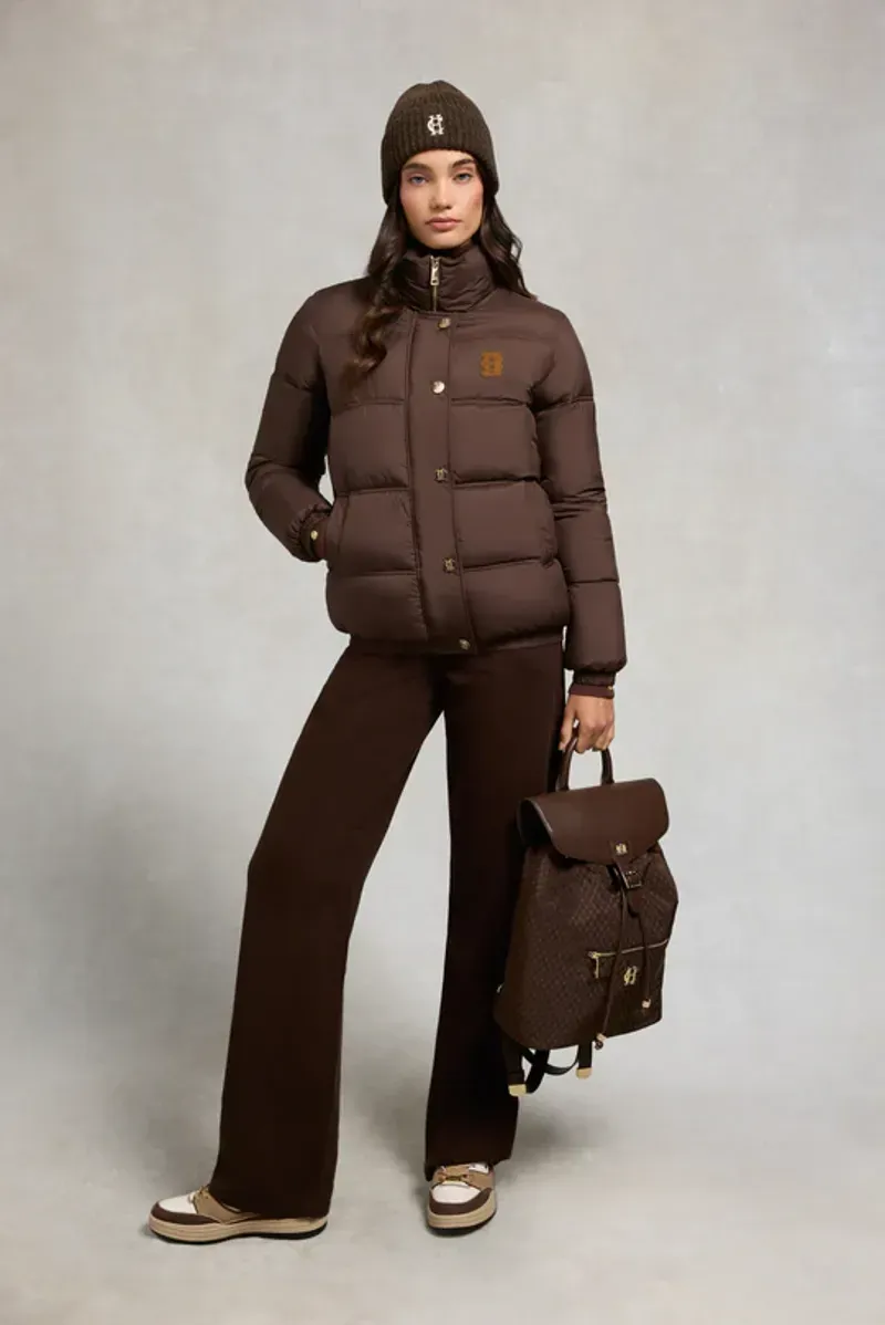 Holland Cooper Milton Padded Jacket in Chocolate-4