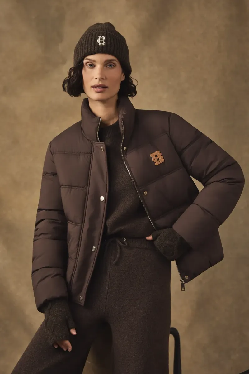 Holland Cooper Milton Padded Jacket in Chocolate-5
