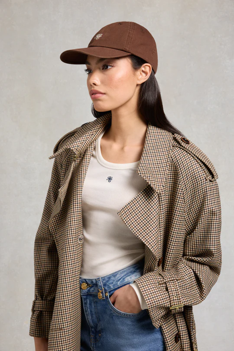 Holland Cooper Monogram Cap in Chestnut/Ecru-2