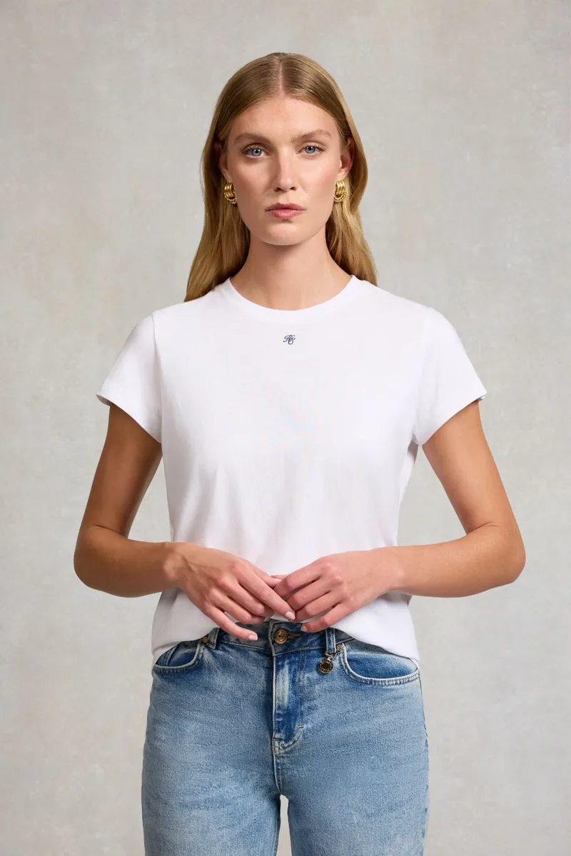 Holland Cooper Monogram Tee in White-4