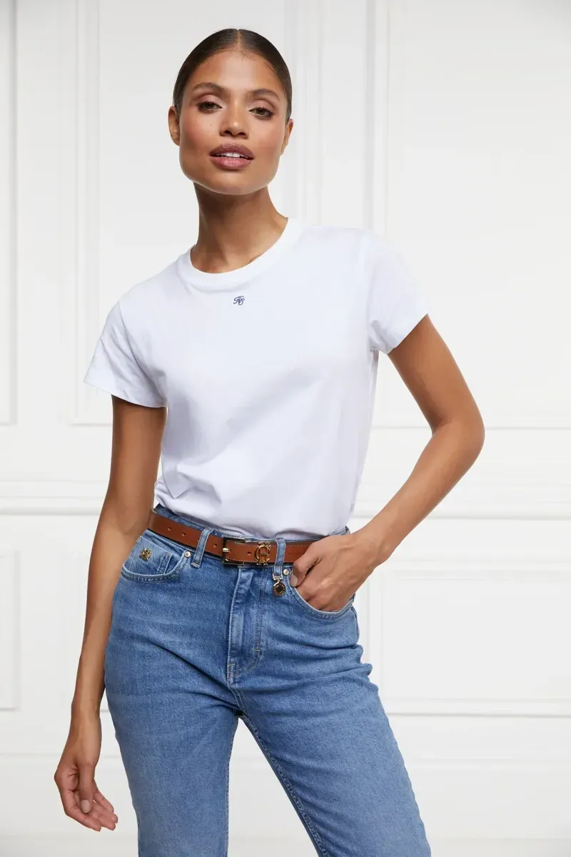 Holland Cooper Monogram Tee in White-5