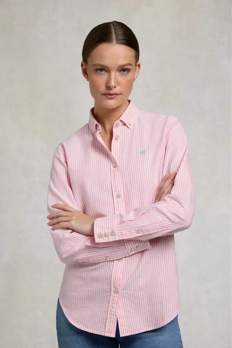 Holland Cooper Oxford Shirt City Pink Stripe-3