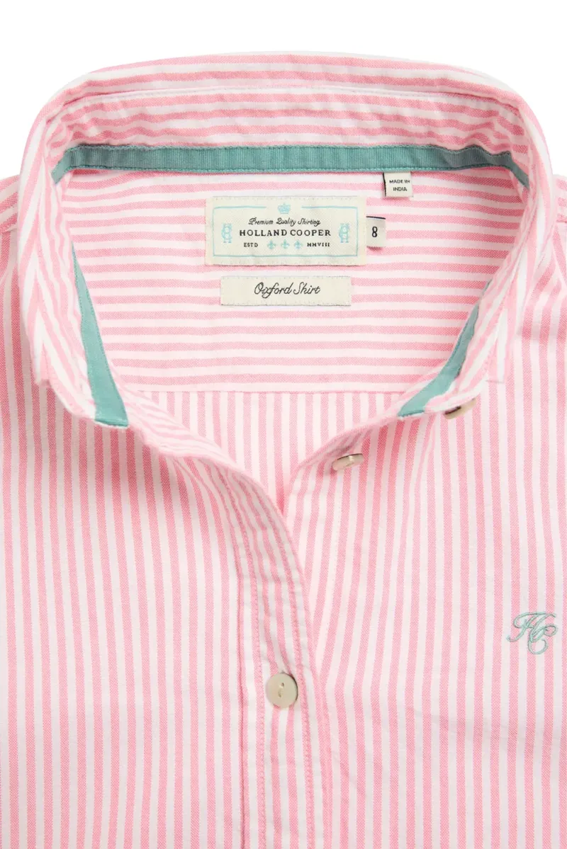 Holland Cooper Oxford Shirt City Pink Stripe-4