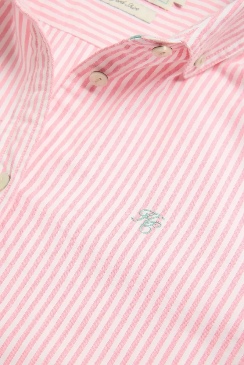 Holland Cooper Oxford Shirt City Pink Stripe-5