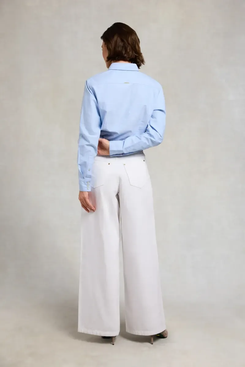 Holland Cooper Oxford Shirt in Sky Blue-3