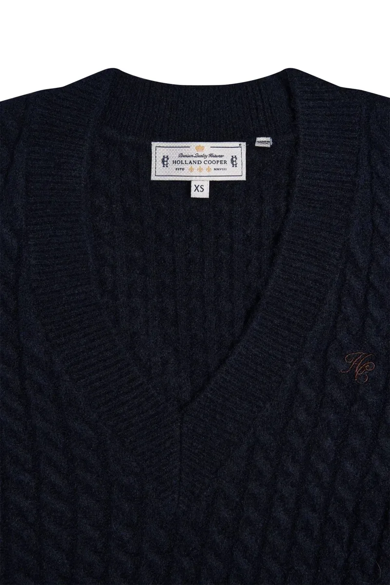 Holland Cooper Polly Knit Jumper in Ink Navy-4