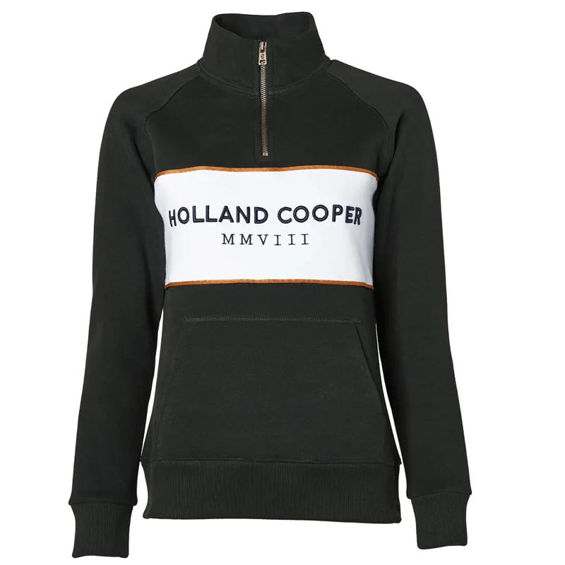 Holland Cooper Sporting Heritage Zip Henley Racing Green