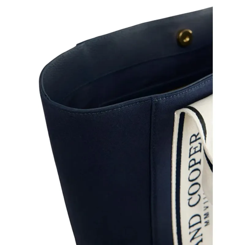 Holland Cooper Racquets Tote in Washed Navy Ecru-5